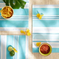 Beach House Stripe Print Outdoor  Placemat (Set of 6)