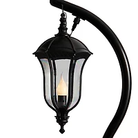 5ft. Pre-Lit LED Holiday Decorated Lamp Post With Greenery & Berries