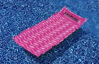 72" Inflatable Pink Bubble Swirled Swimming Pool Mattress Float