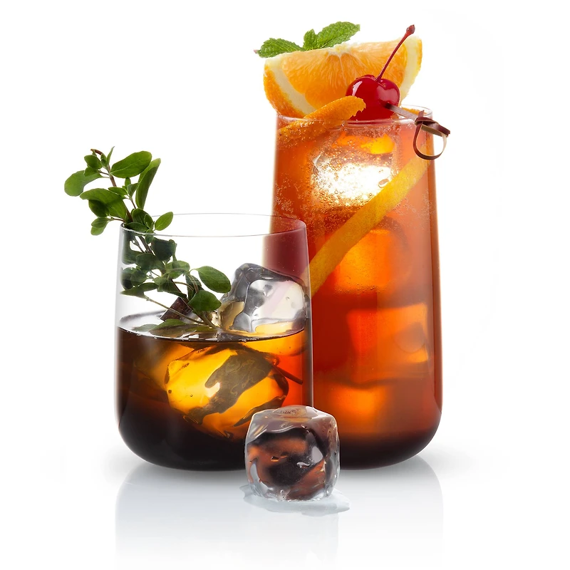 JoyJolt® Black Swan Double Old Fashioned & Highball Glasses, 8ct.