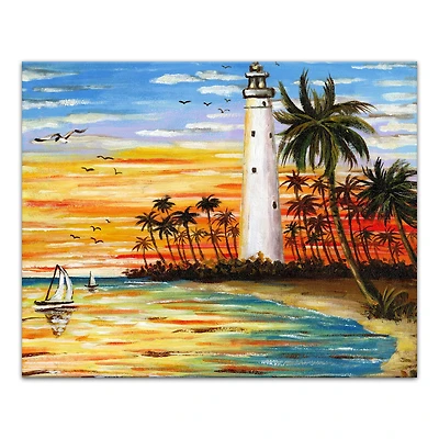 Lighthouse View 20" x 16" Canvas Wall Art