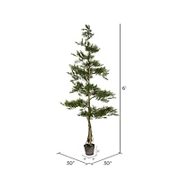 6ft. Potted Artificial Cedar Tree