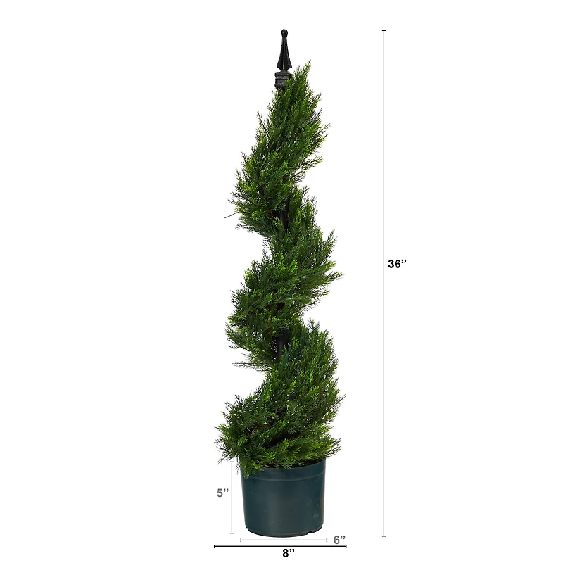 3ft. Potted Cypress Spiral Topiary Artificial Tree