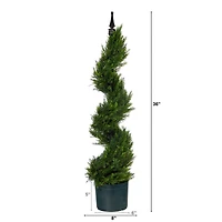 3ft. Potted Cypress Spiral Topiary Artificial Tree