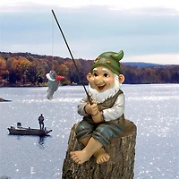 Design Toscano 9" Fishing Gnome Garden Statue