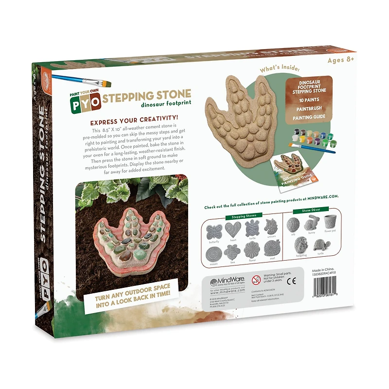 Paint Your Own Stepping Stone - Dinosaur Footprint