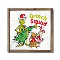 The Grinch Squad 9.5" x 9.5" Dr. Seuss Framed Wood Plaque