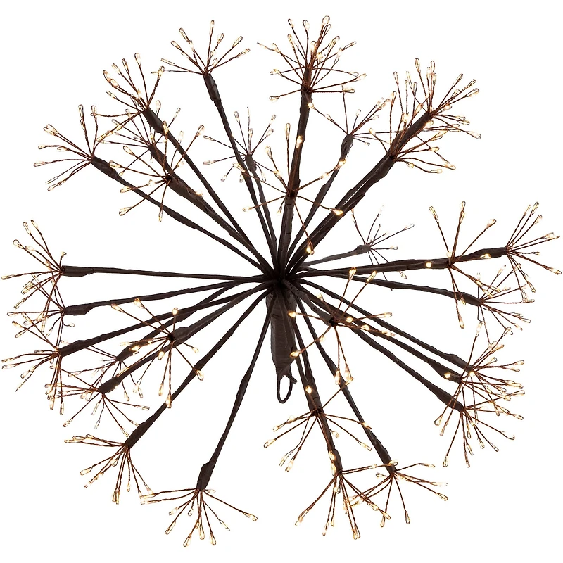 12" Pre-Lit LED Brown Christmas Ball Decoration