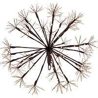 12" Pre-Lit LED Brown Christmas Ball Decoration