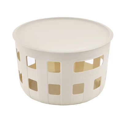 Ezy Storage Aura 5.2qt. Round Lidded Basket