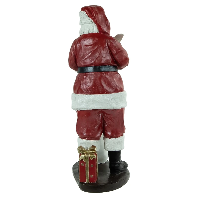 14" Santa Claus with Naughty or Nice List Christmas Figure