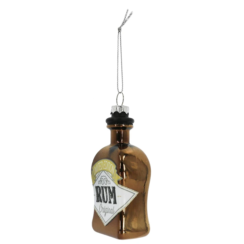 4.5" Rum Bottle Glass Ornament by Ashland®