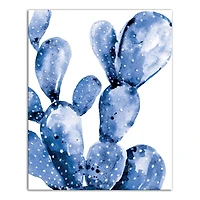 Blue Cactus 16" x 20" Canvas Wall Art