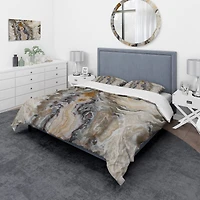 Designart Onyx Detail Composition Mid-Century Modern Duvet Cover Set