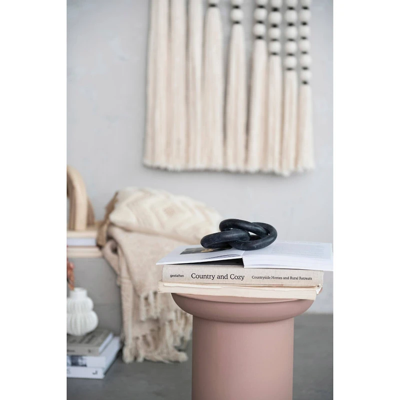 Hello Honey® 9.5" Black Marble Circle Chain Décor