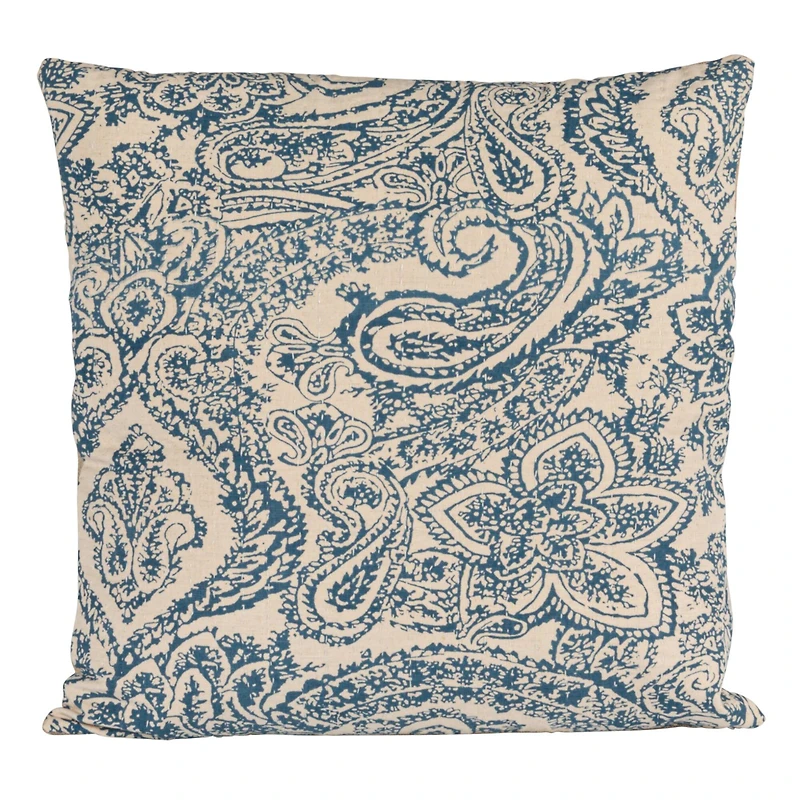 Hello Honey® 20" Blue Paisley Accent Pillow