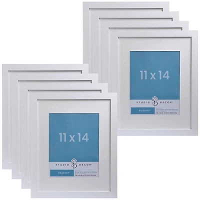 8 Pack: White Frame with Mat, Belmont by Studio Décor®