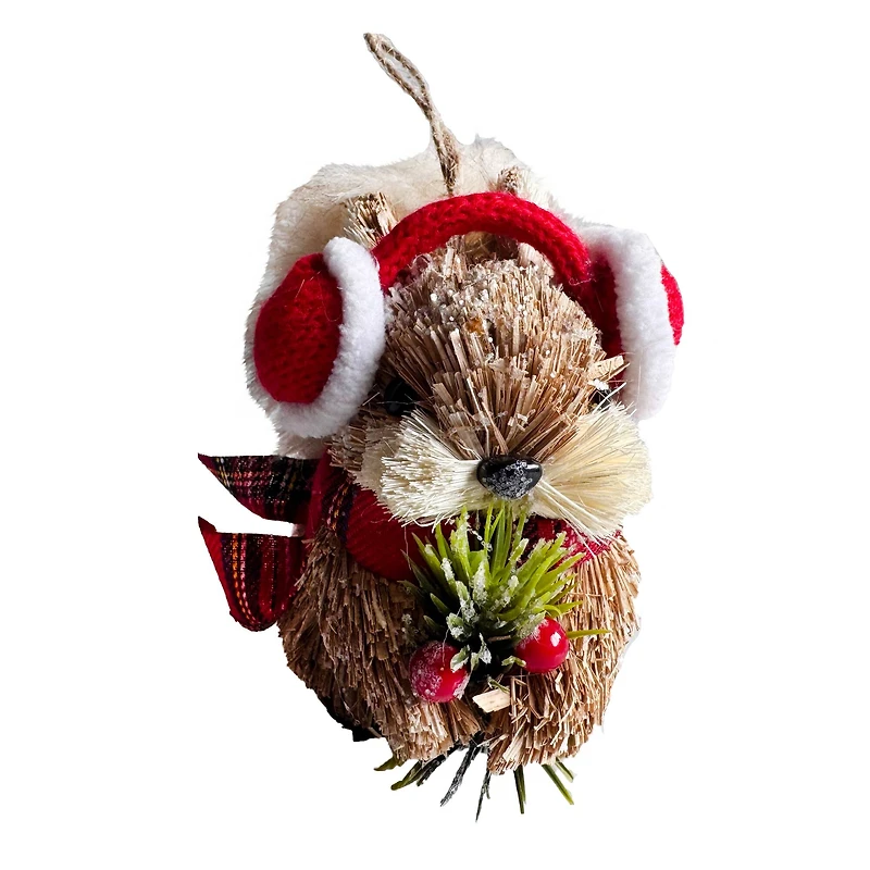 5" Squirrel with Earmuffs Natural Ornament by Ashland®