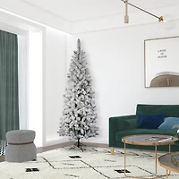 7.5ft. Unlit Flocked Pacific Pine Artificial Christmas Tree