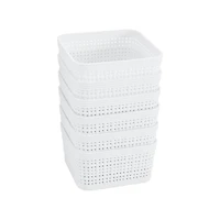 Simplify White Square Organizing Baskets, 6ct.