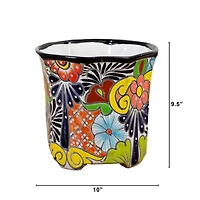 10" Handmade Mexican Talavera Ceramic Planter