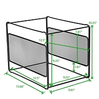 Mind Reader Black Desktop File Organizer Box
