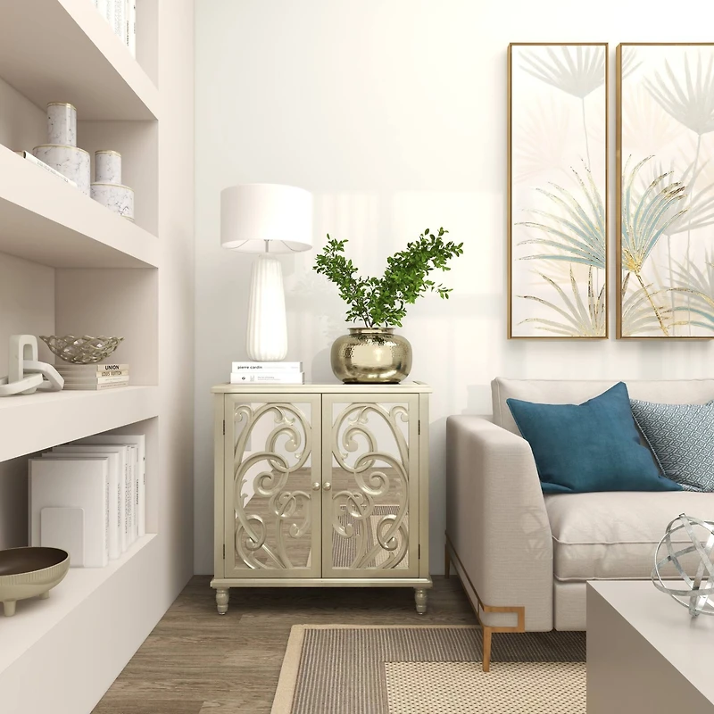 8" Gold Aluminum Brushed Vase with Hammered Top