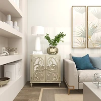 8" Gold Aluminum Brushed Vase with Hammered Top