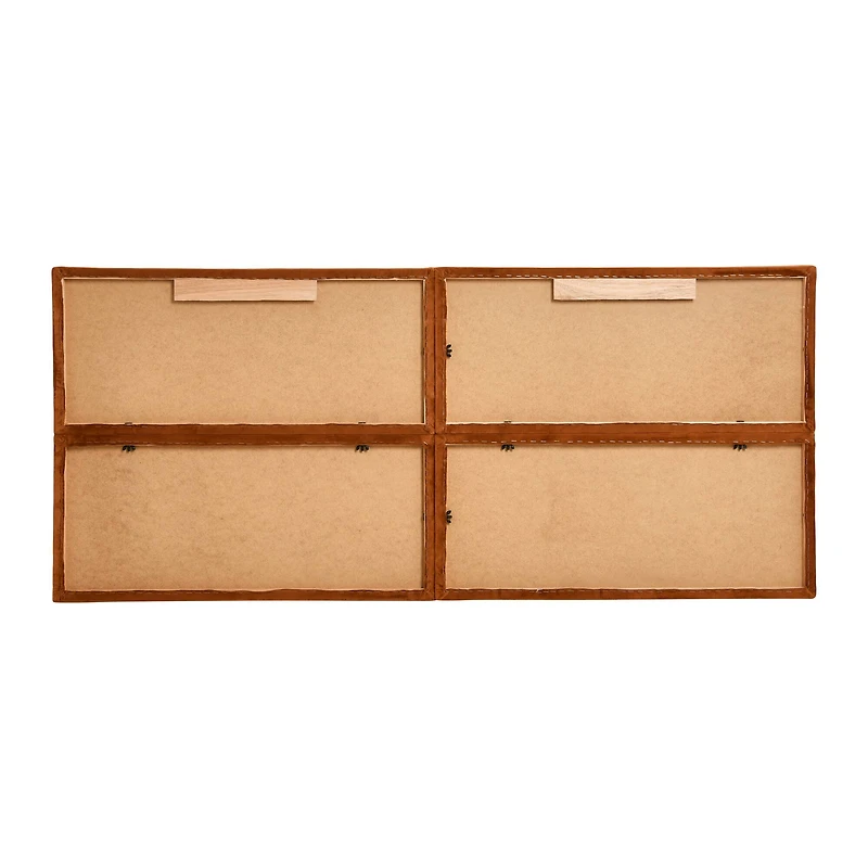 Hello Honey® NoSom Terra Cotta Sound Reducing 4-Panel Velvet Upholstered Headboard, King