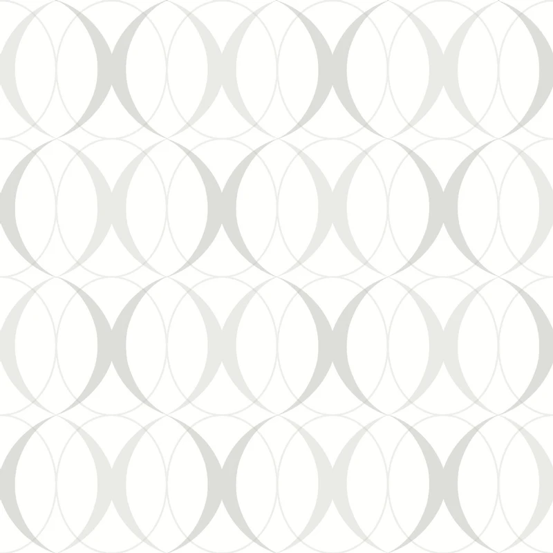 NuWallpaper Circulate Light Silver Peel & Stick Wallpaper