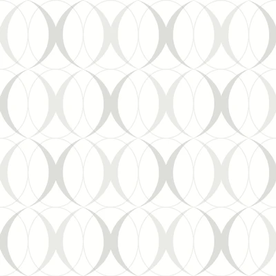 NuWallpaper Circulate Light Silver Peel & Stick Wallpaper