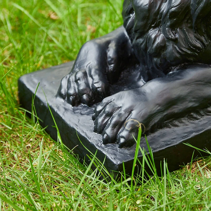 Glitzhome® 22" Lying Guardian Lion Statue