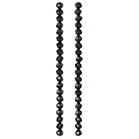 12 Pack: Black Faceted Glass Round Beads, 8mm by Bead Landing™