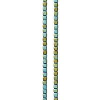 12 Pack:  Aqua Hematite Cube Beads, 3mm by Bead Landing™