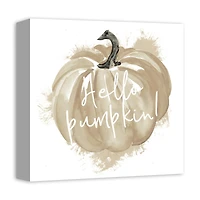 Hello Pumpkin Fall Canvas Wall Art