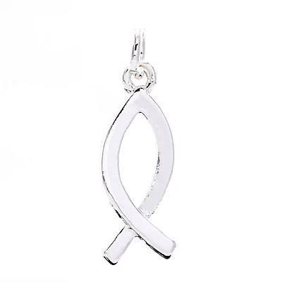 Charmalong™ Silver Plated Fish Charm by Bead Landing™