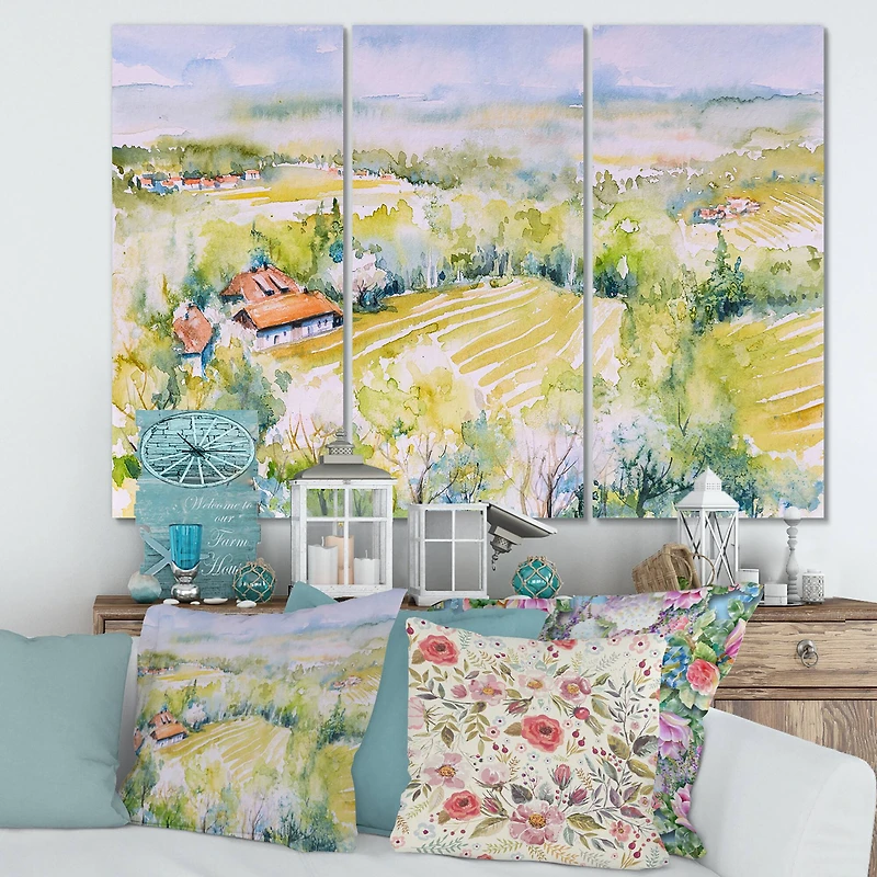 Designart - Blossoming Green Fields In Countryside