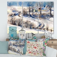 Designart - Country Road In Winter Times I