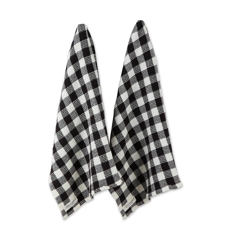 DII® Checker Washed Waffle Dish Towels