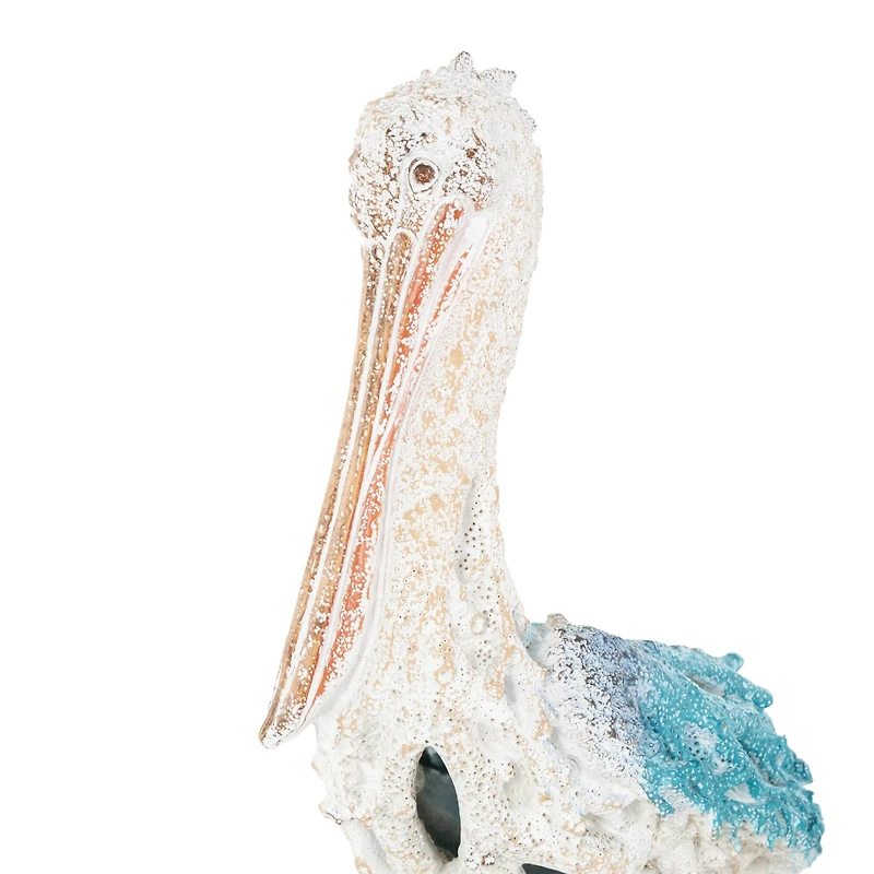 13.5" Textured Polystone Pelican Sculpture