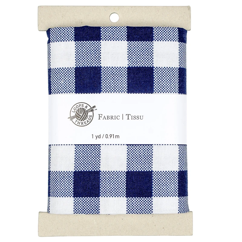 Navy & White Buffalo Check Cotton Fabric Bundle by Loops & Threads™