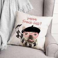 Wanna French Kiss Throw Pillow