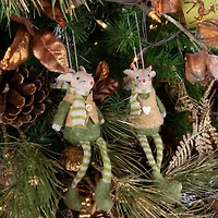 7.5" Boy & Girl Mice Christmas Ornaments Set