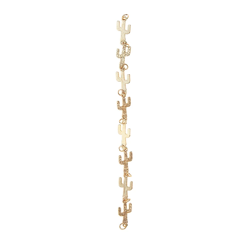 Gold Cactus Metal Beads by Bead Landing™