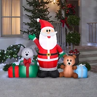 5ft. Airblown® Inflatable Christmas Santa and Friends