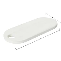 Hello Honey® 19" Textured White Acacia Wood Cheese/Serving Board