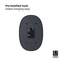 Umbra 36" Black Hub Oval Wall Mirror