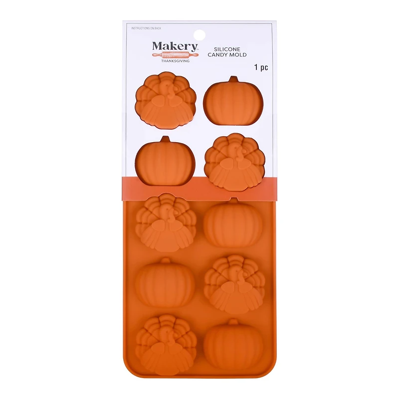 Turkeys & Pumpkins Silicone Candy Mold by Makery™