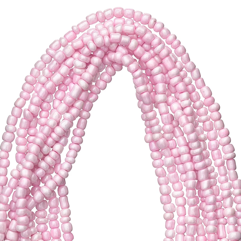 12 Pack: Light Pink Glass Seed Beads, 6/0 by Bead Landing™