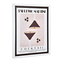 American Art Decor Tipsy Framed Espresso Martini Cocktail Poster - 16" x 20" x .75"